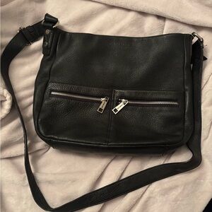 Timeless Chic Black Leather Crossbody Bag